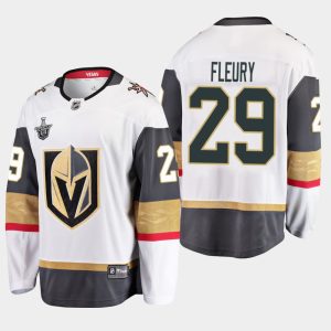 Vegas Golden Knights Trikot Marc-Andre Fleury #29 Weiß 2019 Stanley Cup Playoffs Auswärts Player